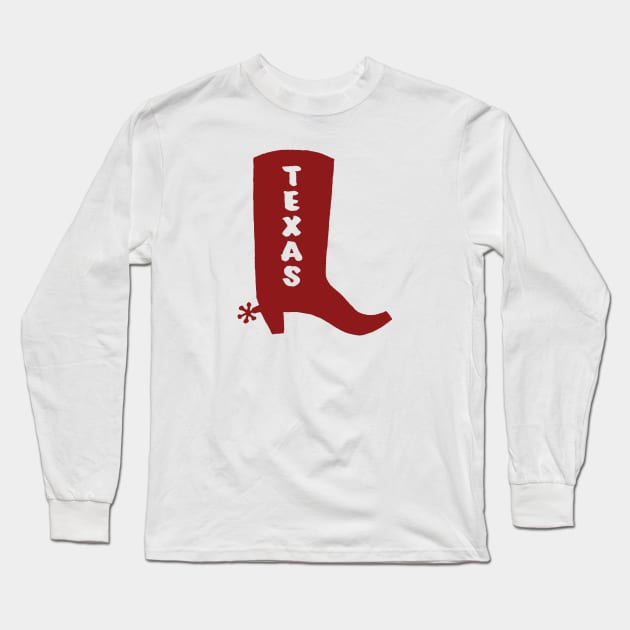 Texas Boot Long Sleeve T-Shirt by sombreroinc